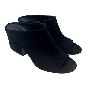 VINCE Women's Petra Suede‎ Open Toe Mules • 8.5 • black